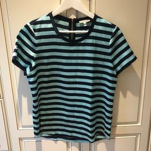 Juicy couture turquoise/navy strip top